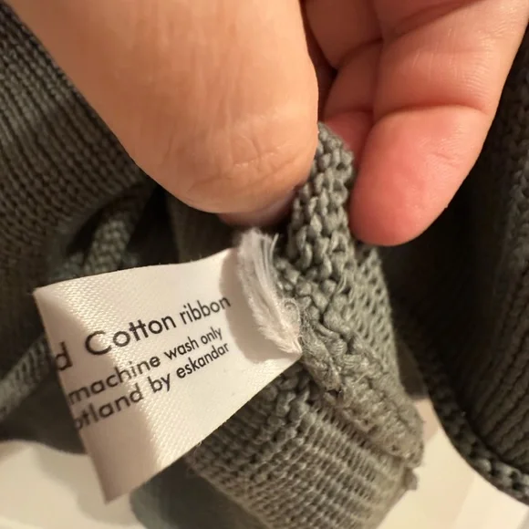 Eskandar Knit Sweater in Grayish Green